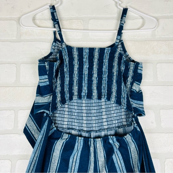 Super Cute Boho Hippie Romper Pantsuit, Shades of Blue, Travel, Summer‎ Size 7-9 - Picture 10 of 13